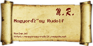 Mogyorósy Rudolf névjegykártya
