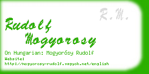 rudolf mogyorosy business card